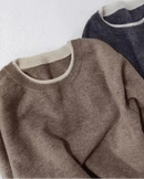 Cashmere Crew Neck Loose Plus Size Sweater