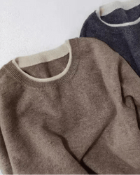 Cashmere Crew Neck Loose Plus Size Sweater