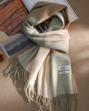 Plaid Wool Fringe Scarf