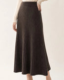 Cable-Knit Cashmere Midi Skirt
