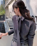 Tie-Neck Cashmere Sweater