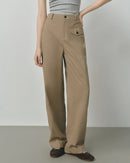 Loose-Fitting Casual Straight-Leg Cotton Trousers