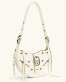 Stylish Leather Horn Crossbody Bag
