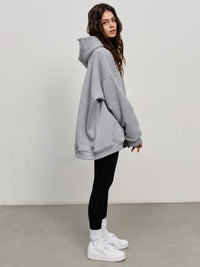 Fleece Oversized Hoodie Sweatshirt