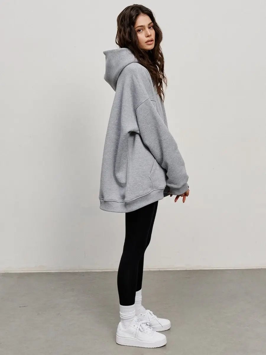Fleece Oversized Hoodie Sweatshirt