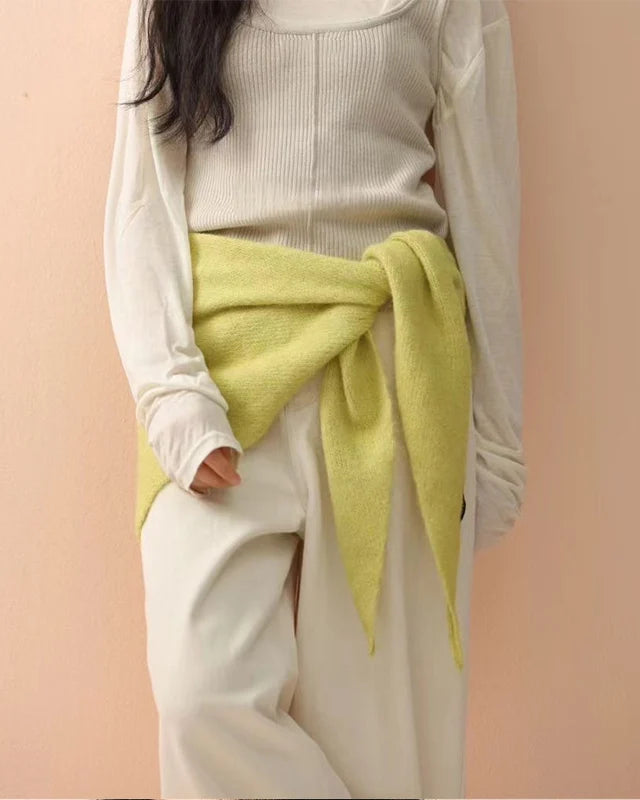 Textured Triangle Knit Scarf