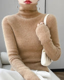 Wool Long-Sleeved Turtleneck Slim Fit Sweater