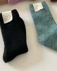 Cashmere Cotton Thermal Crew Socks