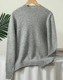 A thick 100% Australian extrafine merino wool sweater with a mock neck and full sleeves, designed for soft anti-pilling warmth that layers easily.
