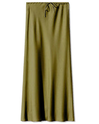 Satin A-Line Maxi Skirt