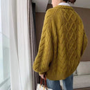 Twisted Woolen Knit Round Neck Sweater