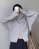 Wool Turtleneck Zip Cardigan