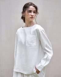 Retro One-Shoulder Collar Casual Loose T-Shirt