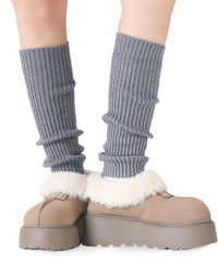 Ribbed Wool-Blend Calf Warmers