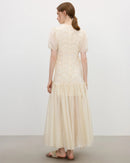 Mesh Embroidery Hollow-Out Patchwork Dress