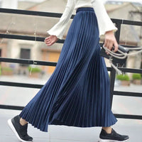 Velvet High Waist Pleated Skirt