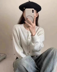 Heavyweight Cashmere Love Buckle Cardigan