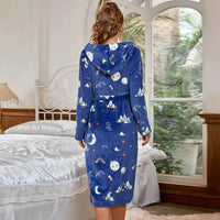 Flannel Hooded Pajamas Robe