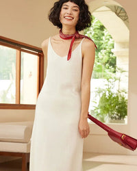 Cashmere V-Neck Slip Dress