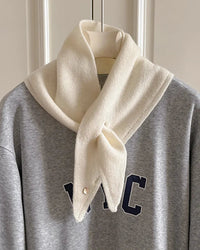 Softly Textured Triangle Knit Scarf
