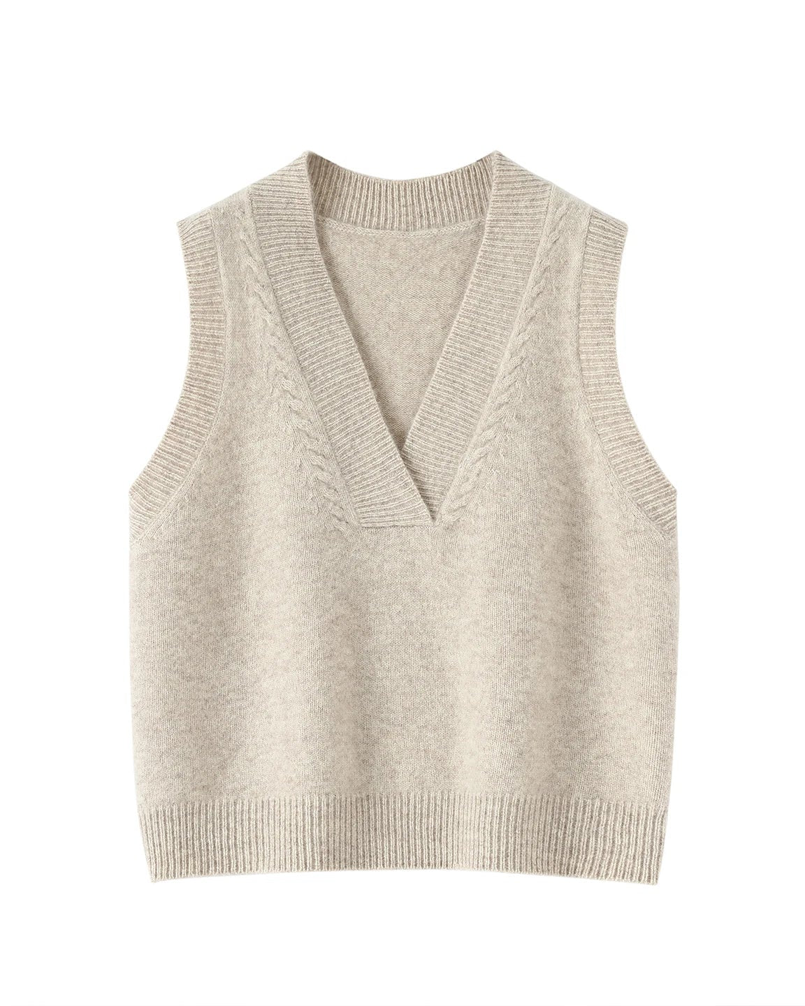 Deep V Neck Wool Vest