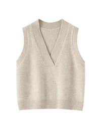 Deep V Neck Wool Vest