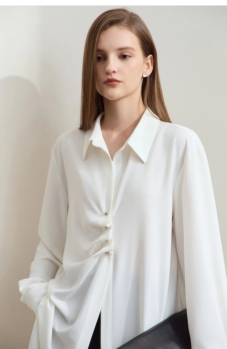 Solid Loose Chic Chiffon Blouses
