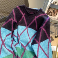 Geometry Round-Neck Knitted Sweater