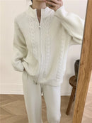 O Neck Sweater & Wide Leg Pants TrackSuit