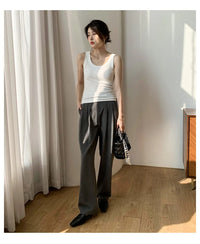 Ribbed Knitted Casual Vest