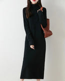 Merino Wool Turtleneck Knit Dress