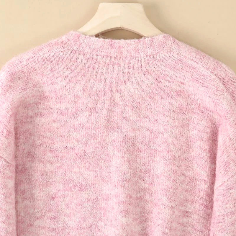 Wool Blend Soft Knitted Short Cardigan