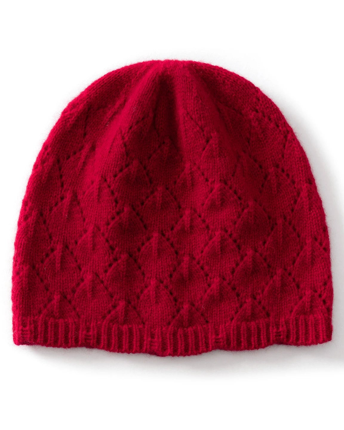 Wool Solid Hollow Knit Beanie Hat