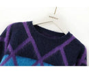 Geometry Round-Neck Knitted Sweater