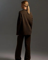 Polo Neck Sweater & Wide Leg Pants Set