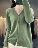Merino Wool V-Neck Cardigan