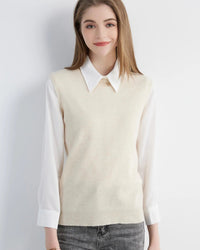 Merino Wool Sleeveless Knit Vest