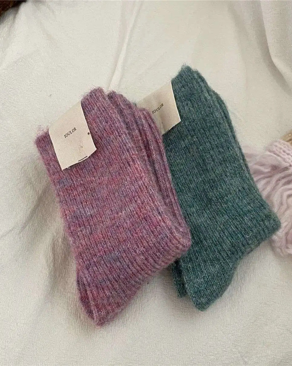 Cashmere Cotton Thermal Crew Socks