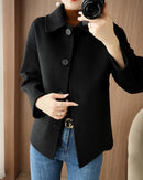 Classic Refined Wool Buttoned Overcoat
