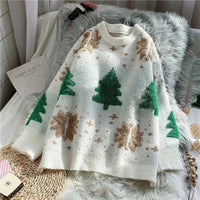 Christmas Tree Round-Neck Pullover