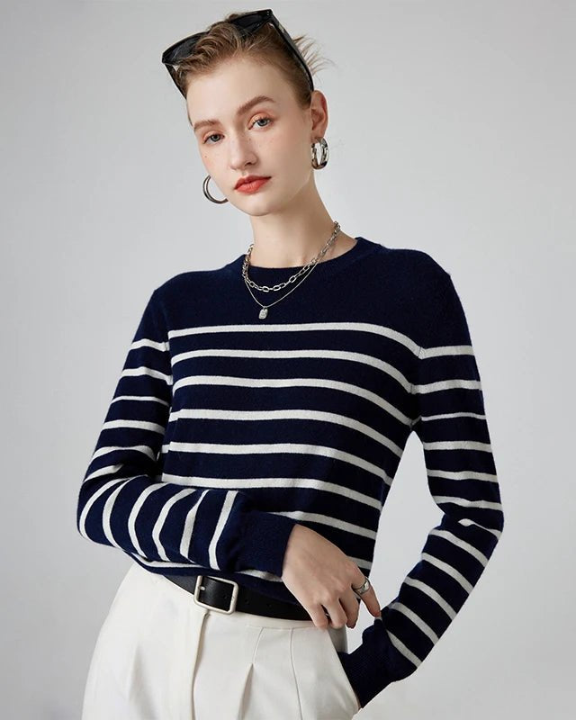 Striped Wool Pullover Sweater