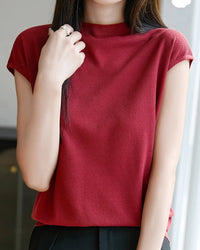 New Round-Neck Sleeveless T-Shirt