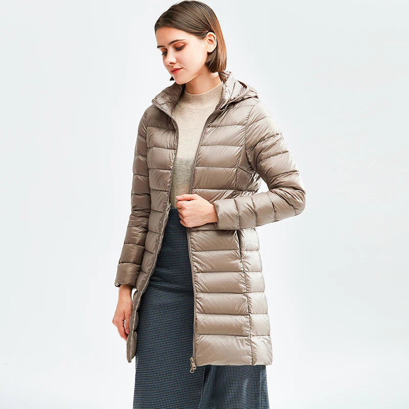 Ultralight Thin Long Puffer Coat