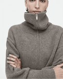 Casual Polo Collar Fitted Knitted Cardigan Sweater