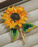 Exquisite Baroque Sunflower Brooch