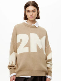 Oversized O-neck Knitted Pullover