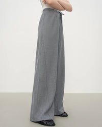 Loose-Fitting Straight-Leg Versatile Knit Casual Pants