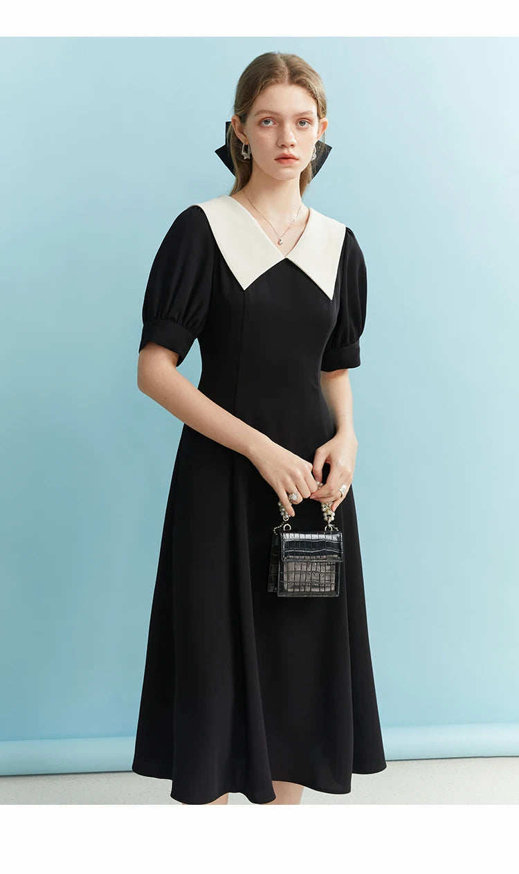 Back Bow-knot Decorate Elegant Vintage Dress