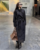 Double Breasted Longline Trench Coat
