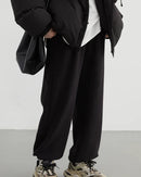 High-Waist Double-Sided Fleece Pants